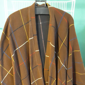 Wool Plaid Oblong w fringe